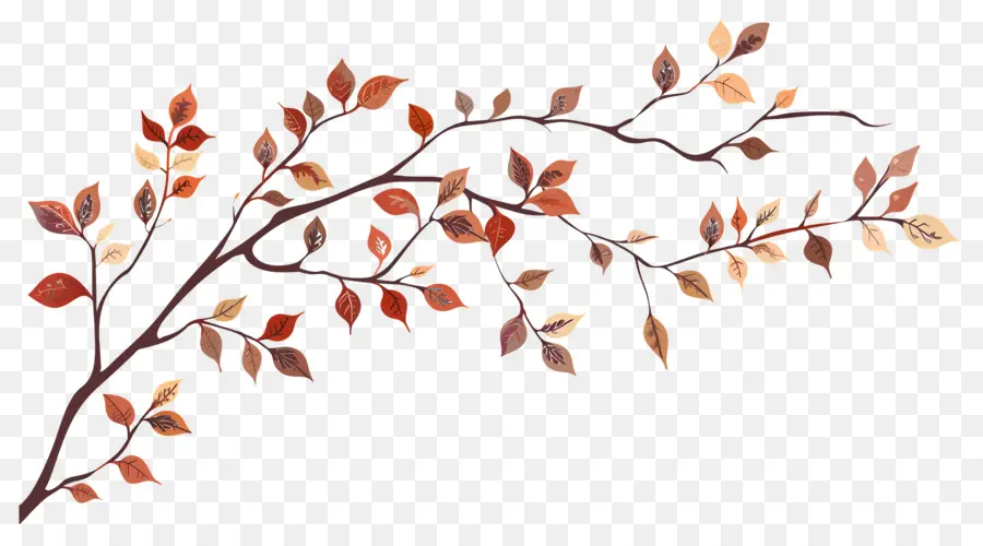 Branche D'automne，Glands Et Feuilles PNG