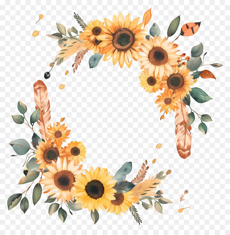 Couronne D'automne，Composition Florale PNG