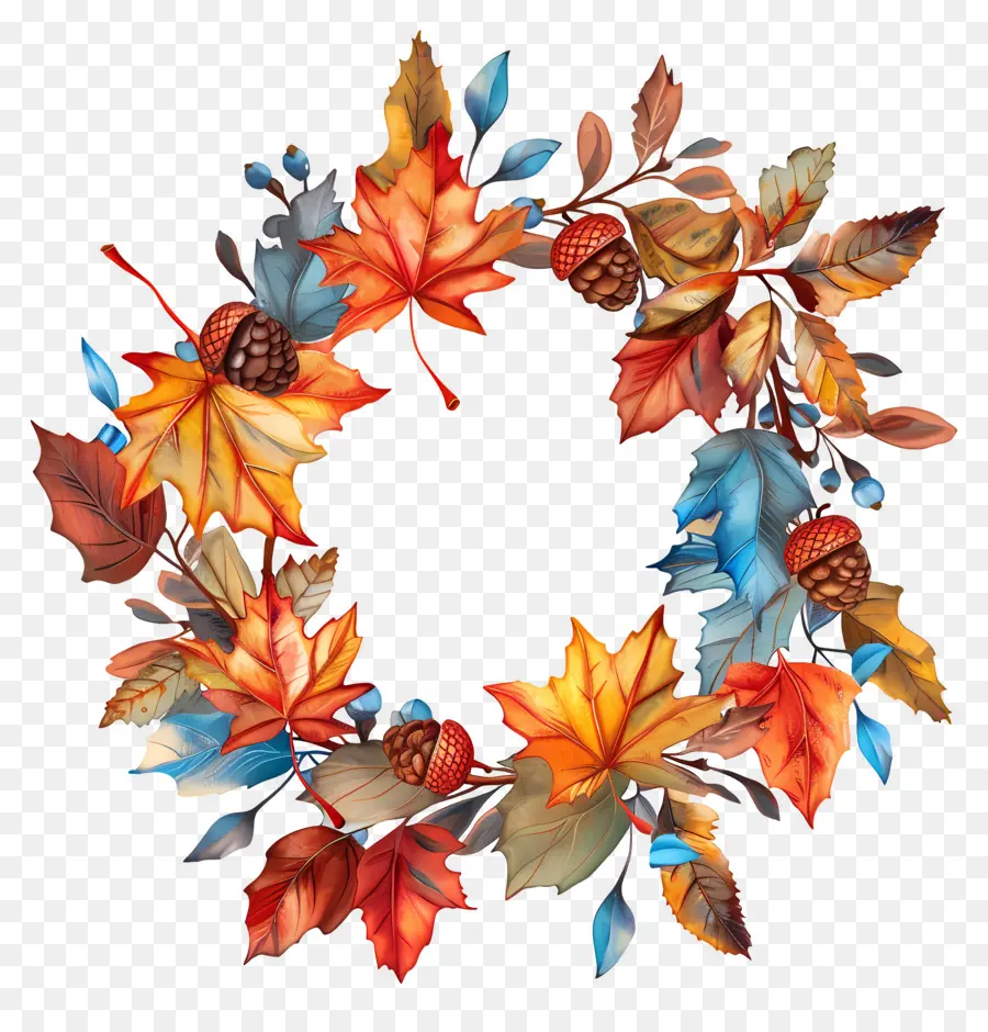 Couronne D'automne，Feuilles D'automne PNG