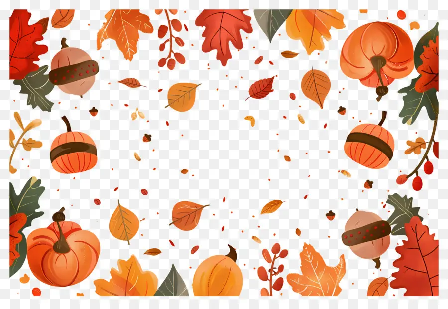 Fond D'automne，Feuilles D'automne PNG