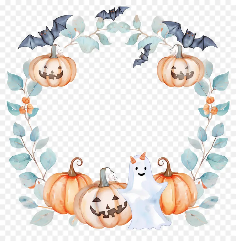 Couronne D'halloween，Citrouilles PNG