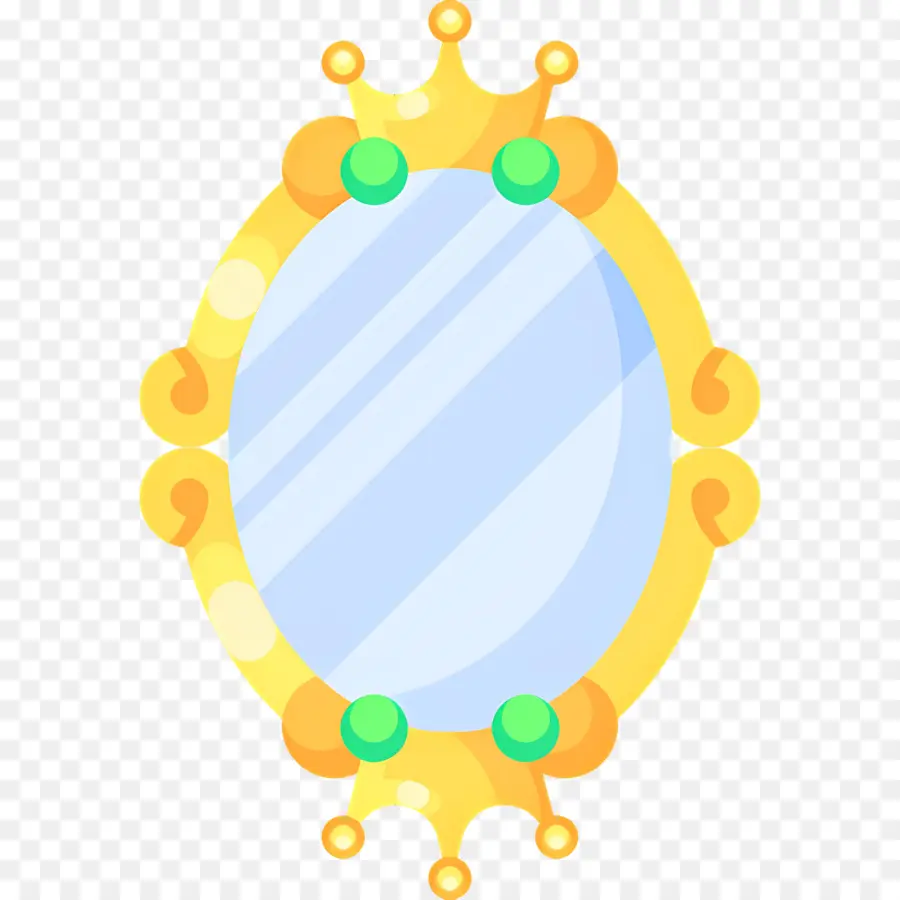 Miroir De Beauté，Miroir Couronne PNG