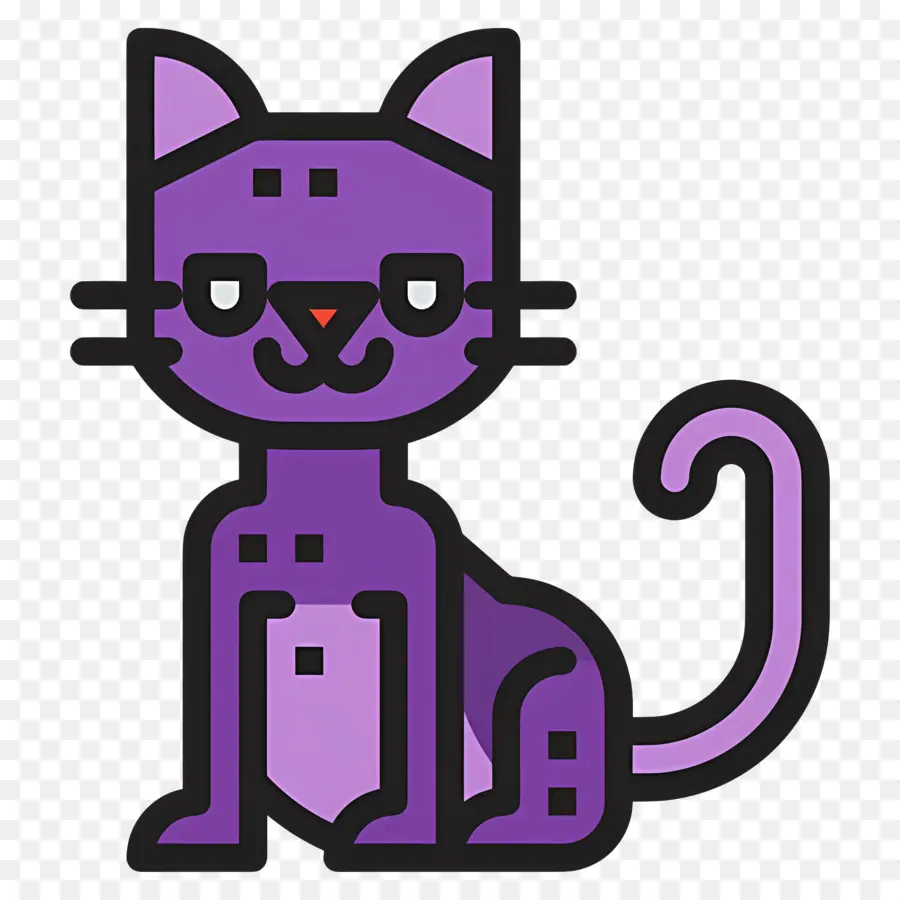 Chat D'halloween，Chat Violet PNG