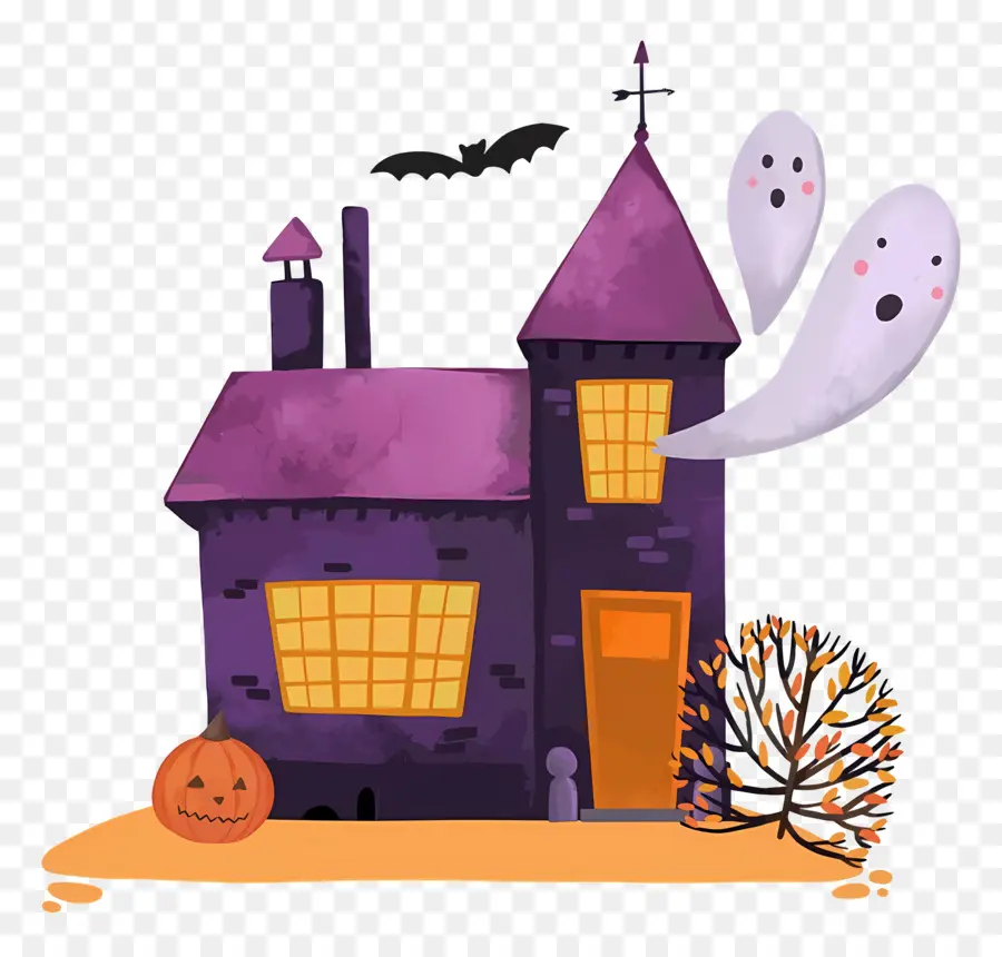 Maison D'halloween，Maison Hantée Sombre PNG