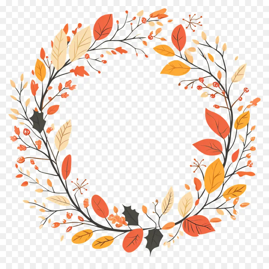 Couronne D'automne，Feuilles PNG