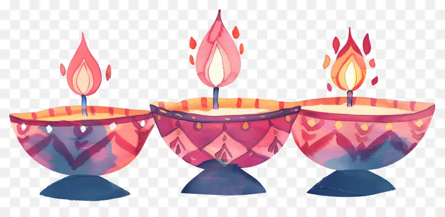 Diwali Diya，Lampes à Huile PNG