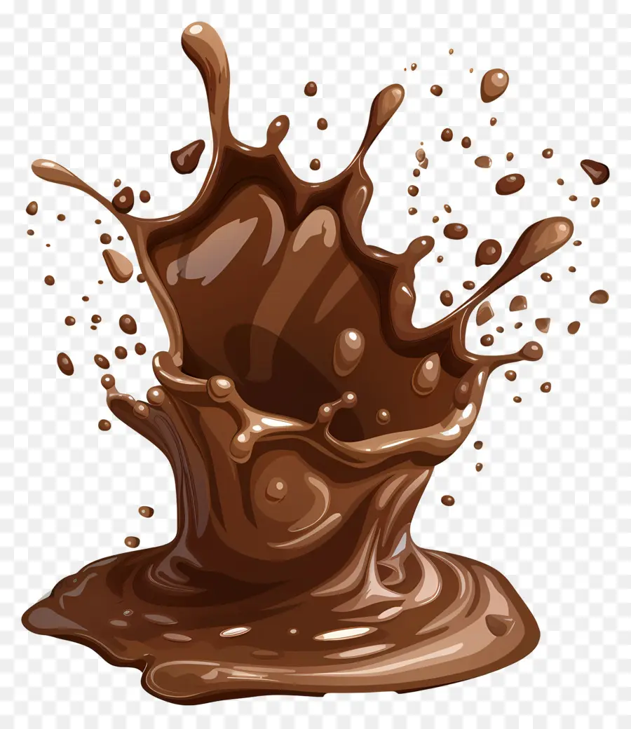 Liquide Au Chocolat，Éclaboussure De Chocolat PNG