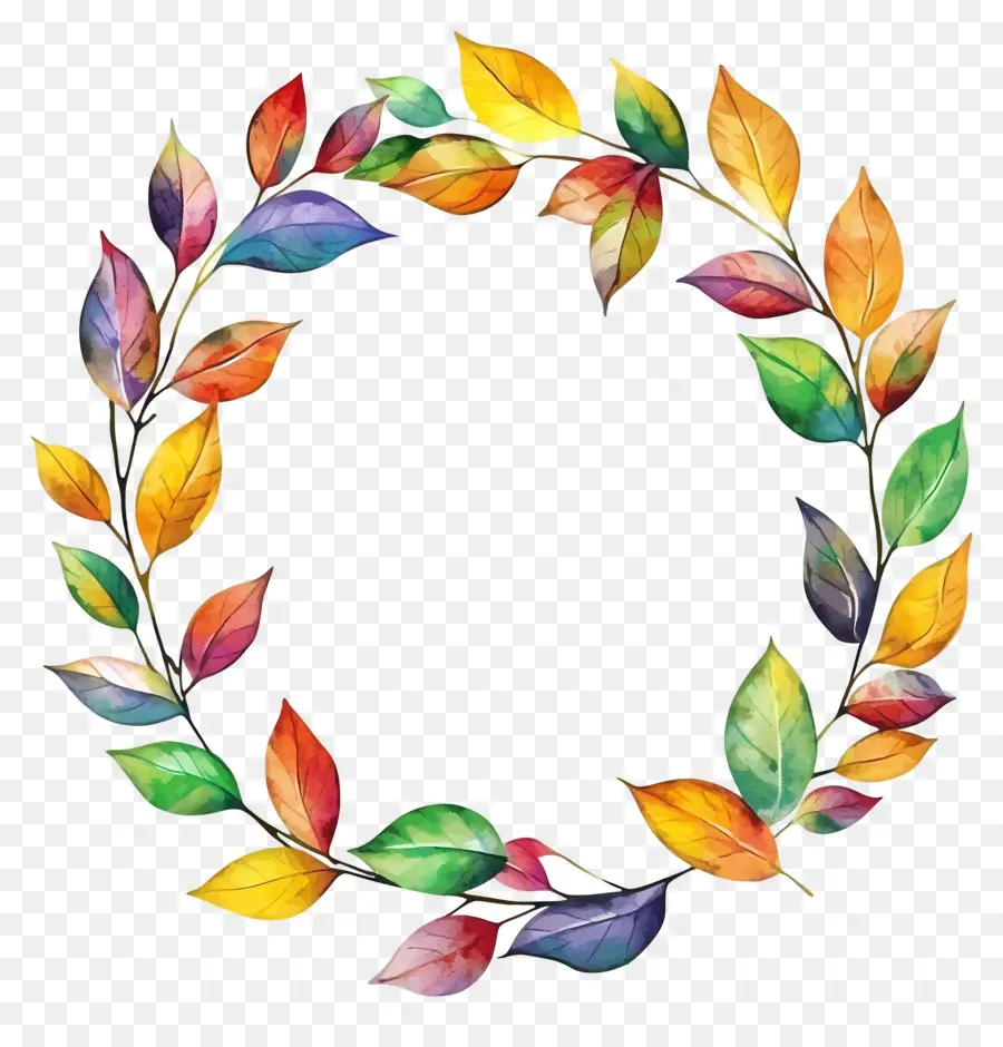 Couronne D'automne，Couronne De Feuilles PNG