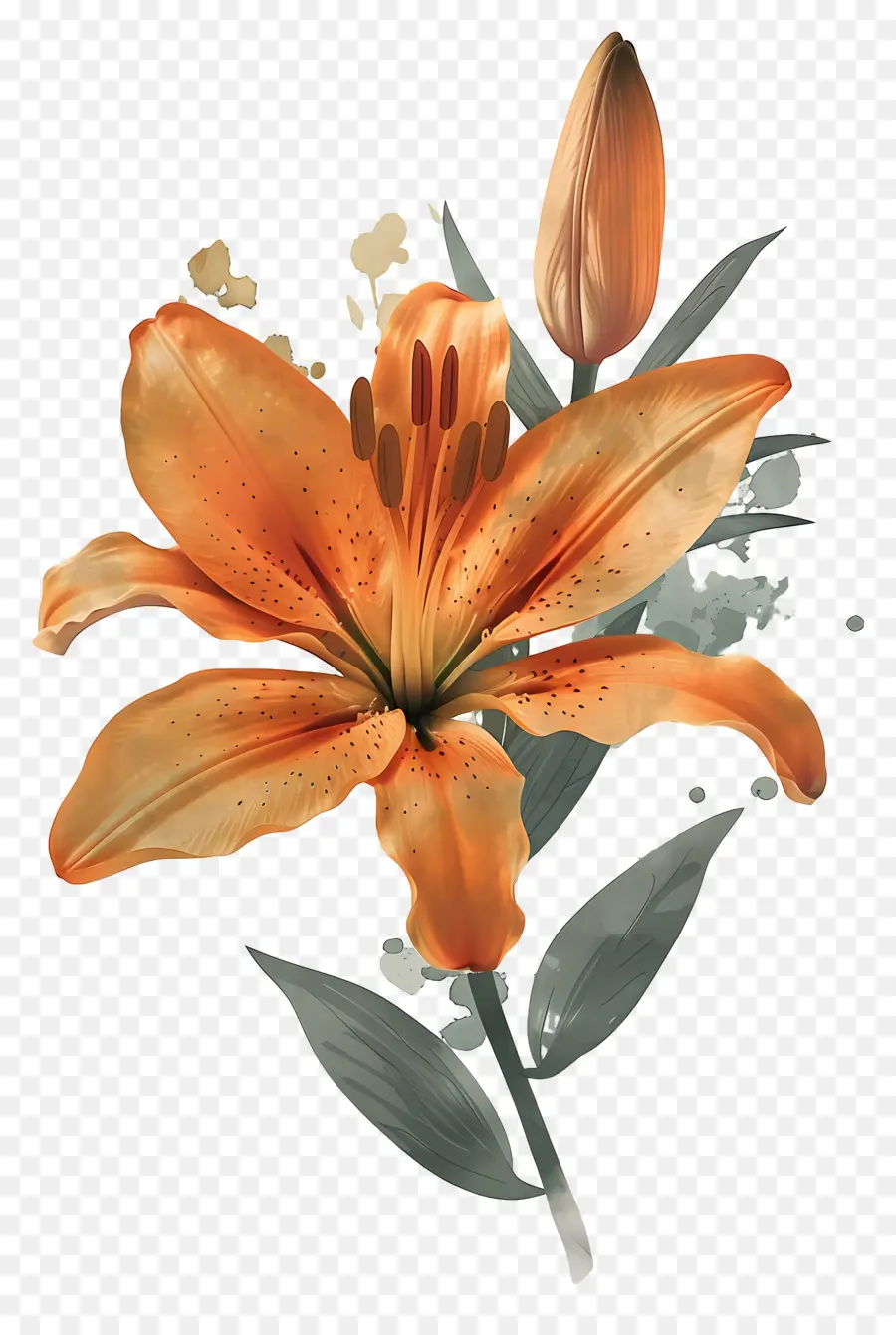 Fleur De Lys，Lys Orange PNG