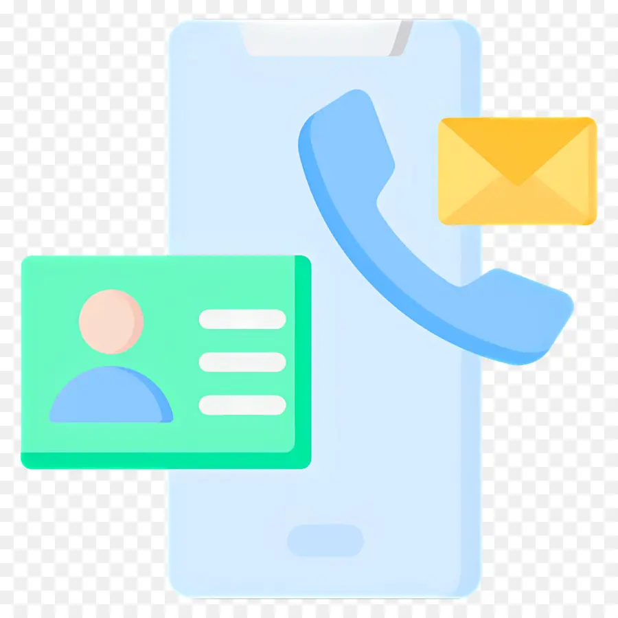 Contactez Nous，Téléphone Avec éléments De Contact PNG