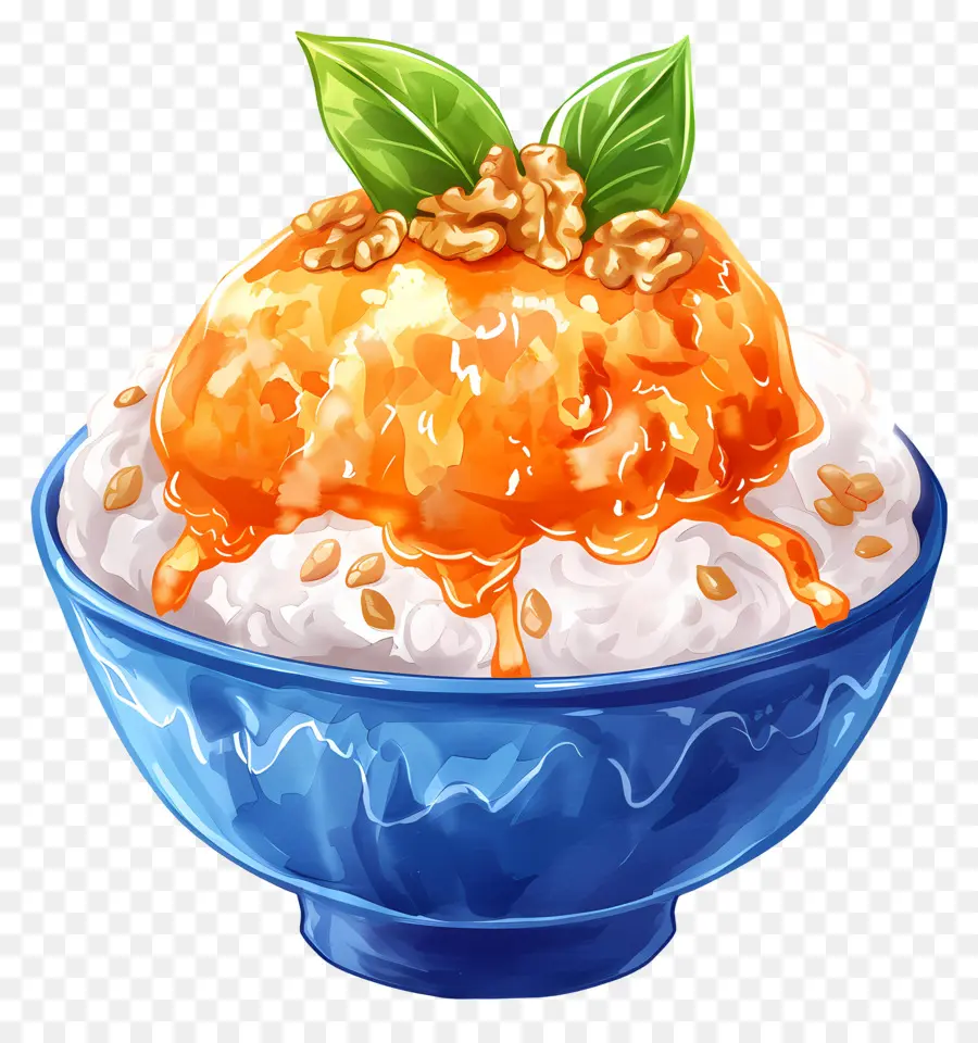 Bingsu Sur Glace，Desserts à L'orange PNG