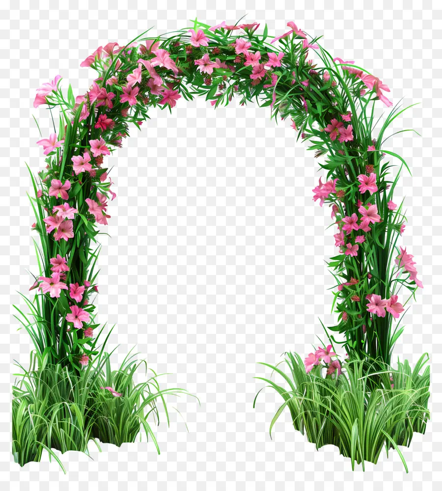 Arcade Florale，Arche Florale Verte PNG