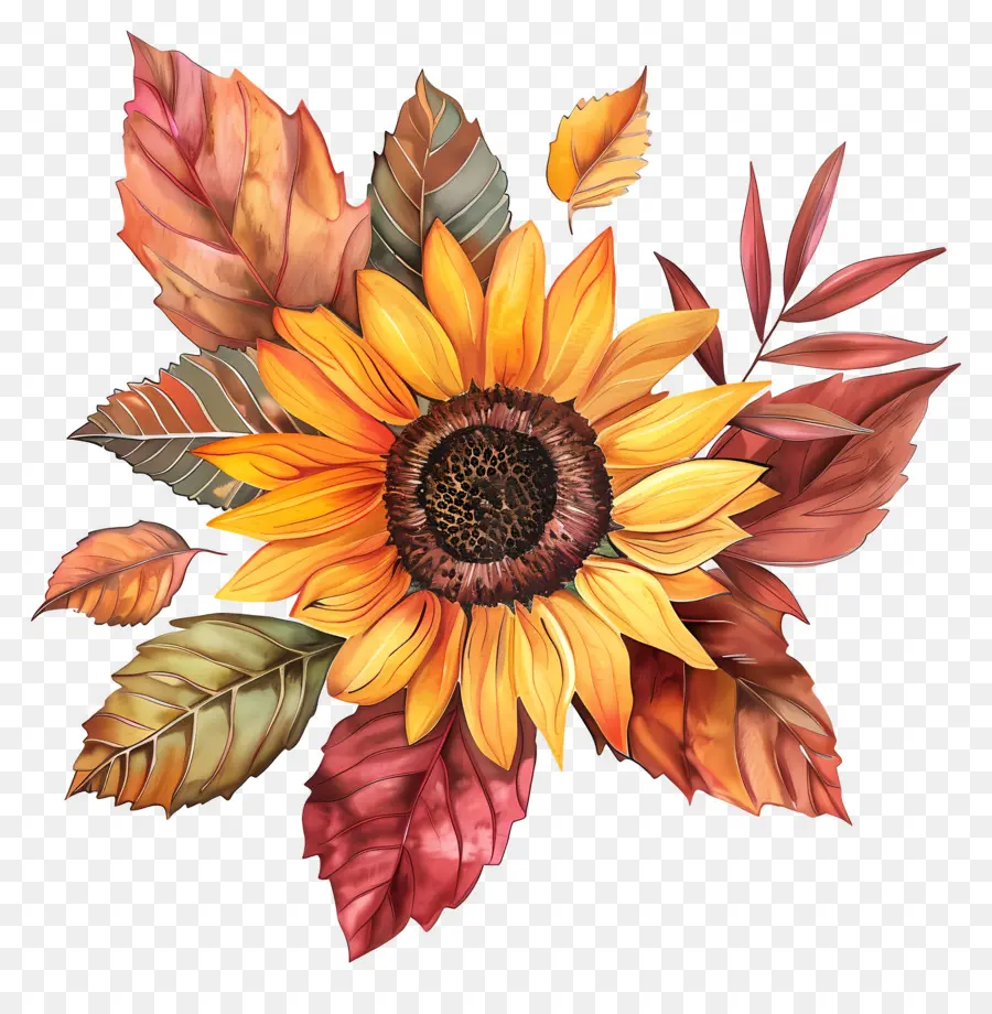 Fleurs D'automne，Tournesols PNG