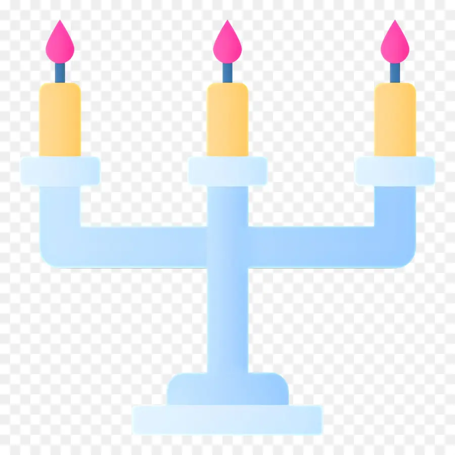 Hanoukka Menorah，Candélabre Bleu PNG