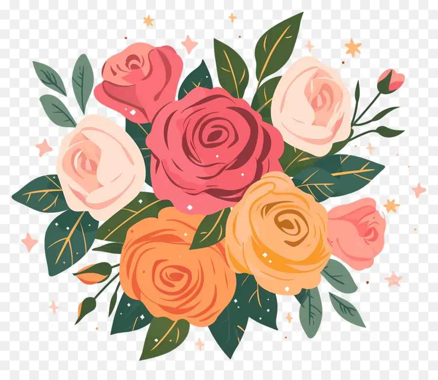 Fleur Rose，Bouquet De Roses PNG