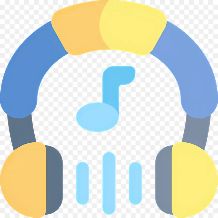 écouter De La Musique，Casque Avec Note De Musique PNG