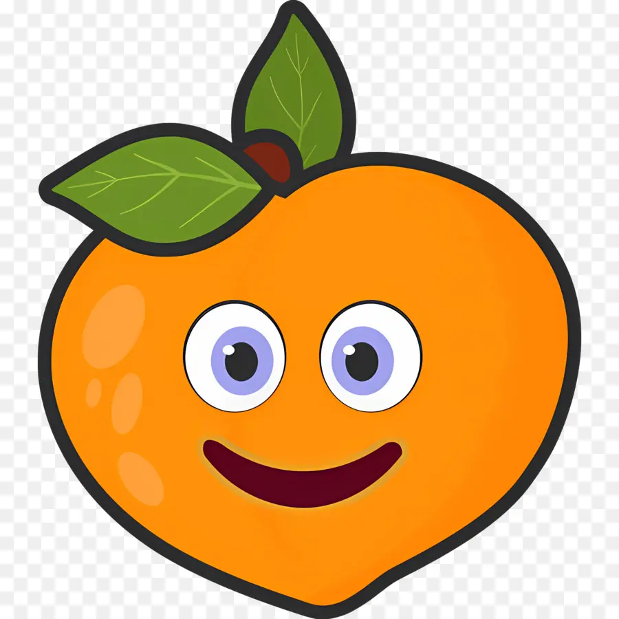 Pêche Emoji，Pêche Orange PNG