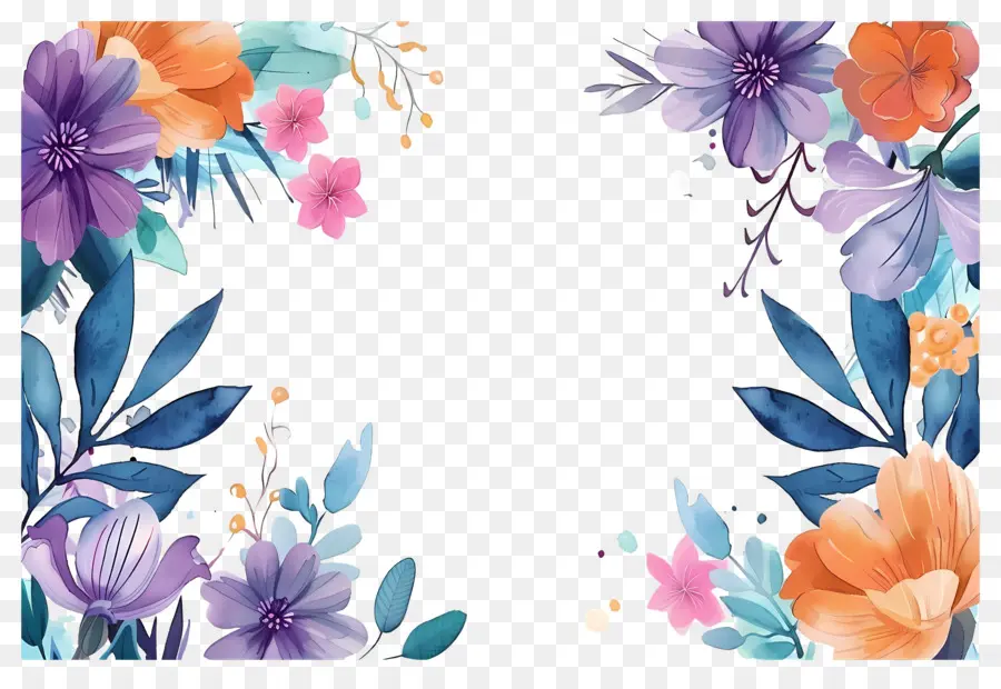 Cadre Floral，Bordure Florale PNG