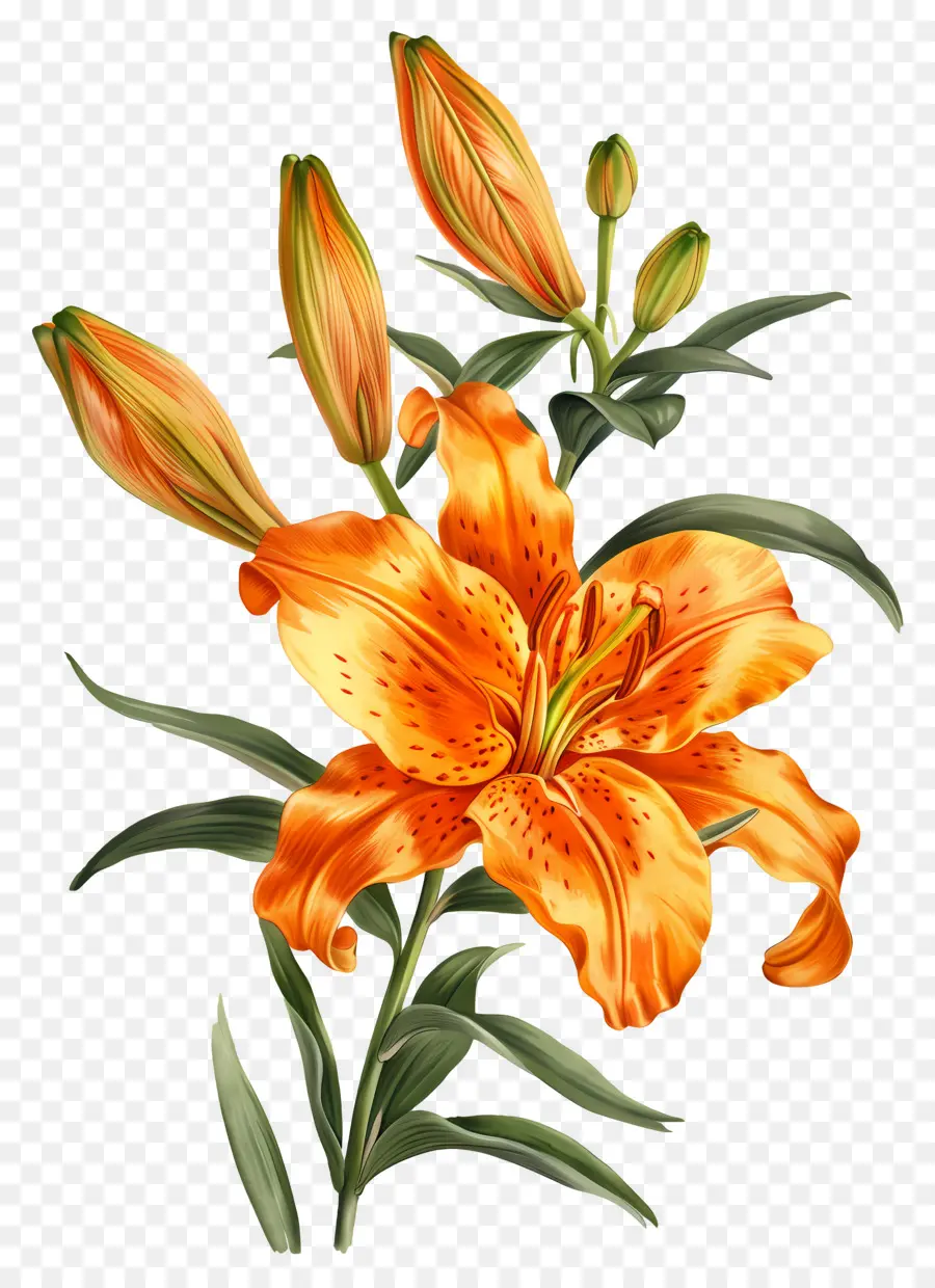 Fleur De Lys，Lys Oranges PNG