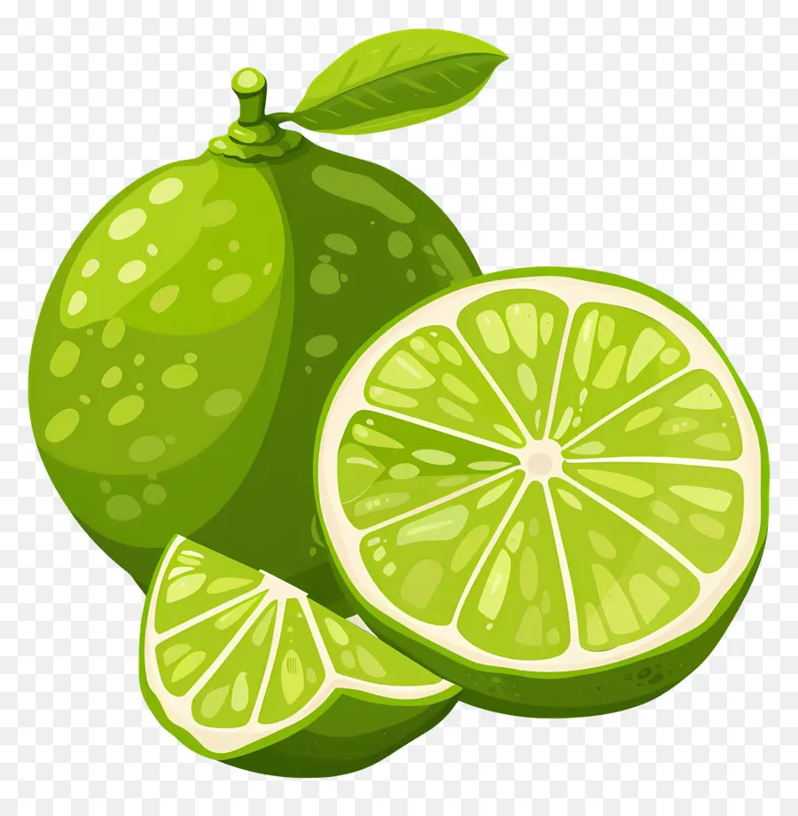 Citron Vert，Tranche De Citron Vert PNG