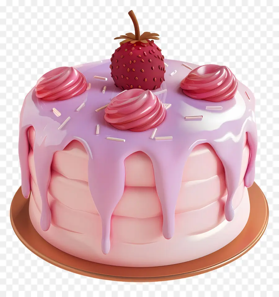 Gâteau 3d，Gâteau Aux Fraises PNG