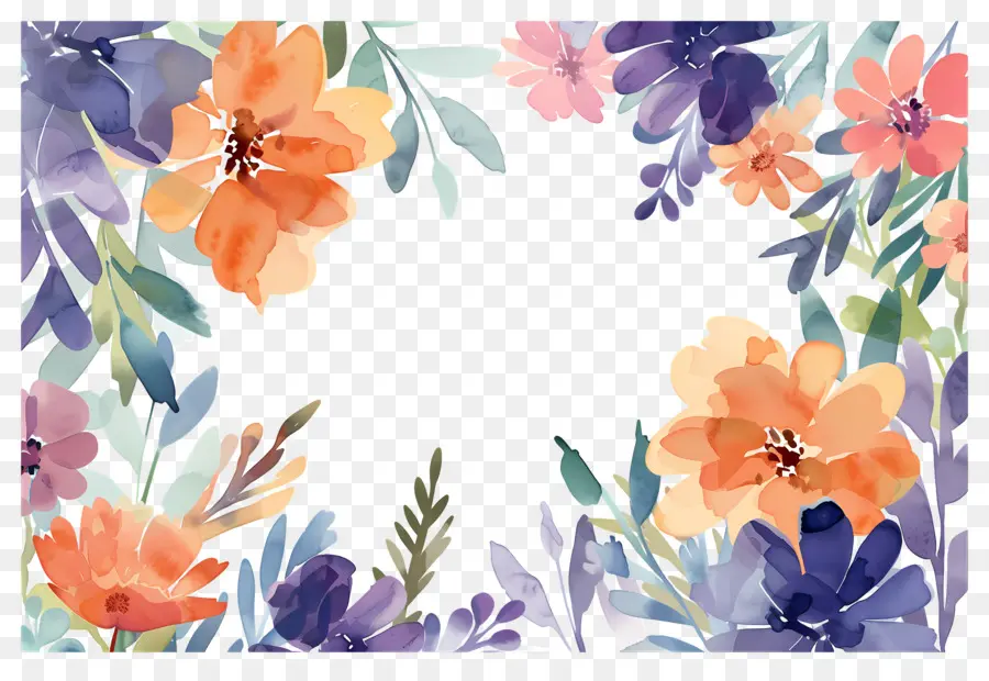 Cadre Floral，Cadre Floral Délicat PNG