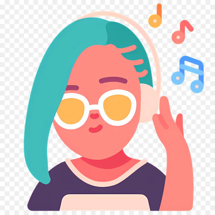 écouter De La Musique，Personne Avec Des écouteurs PNG