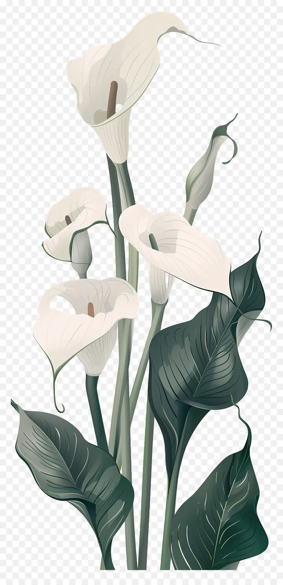 Lily Calla，Blanc PNG