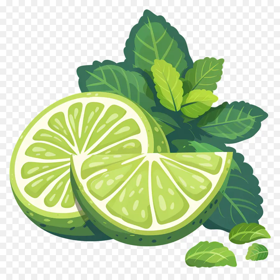 Citron Vert，Citron Vert Tranché PNG