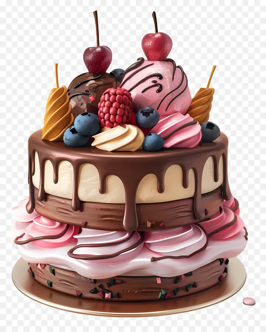 Gâteau 3d，Gâteau étagé PNG