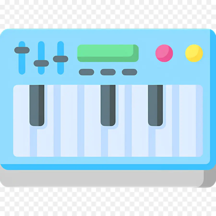 Clavier De Musique，Clavier Bleu PNG