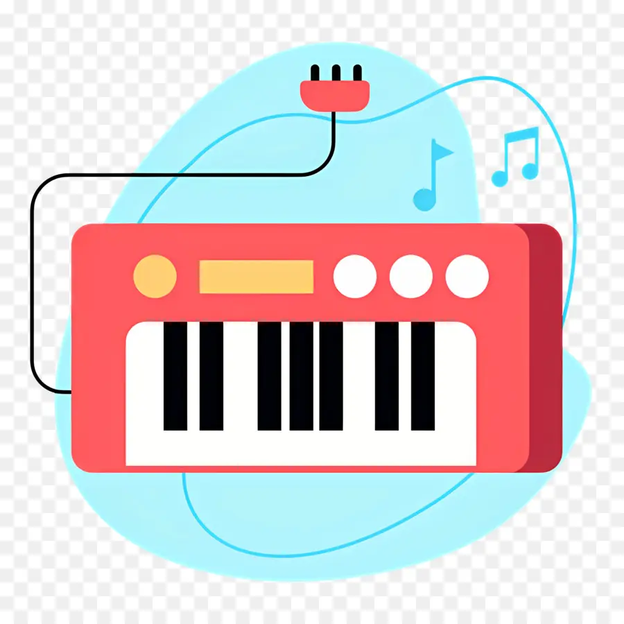 Clavier De Musique，Clavier Rouge PNG