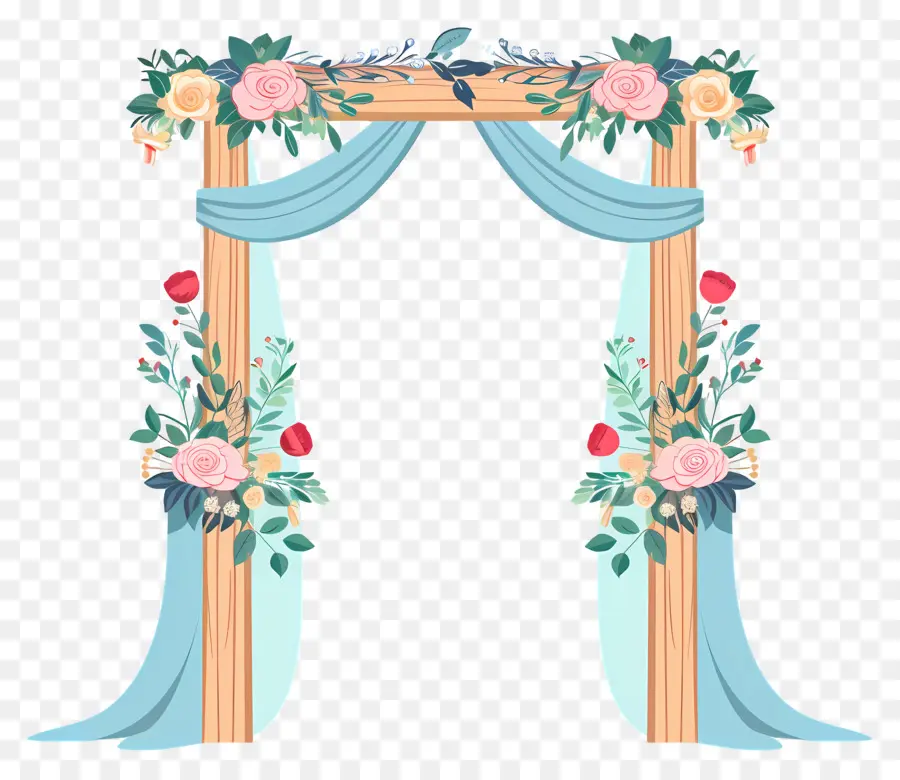 Arche De Mariage，Arche Florale Rose PNG