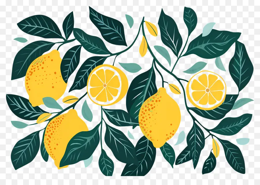 Citrons，Motif Citron PNG