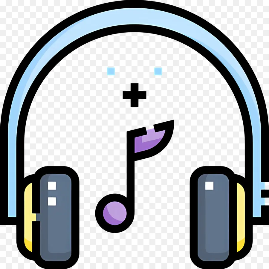 écouter De La Musique，Casque Avec Note De Musique PNG