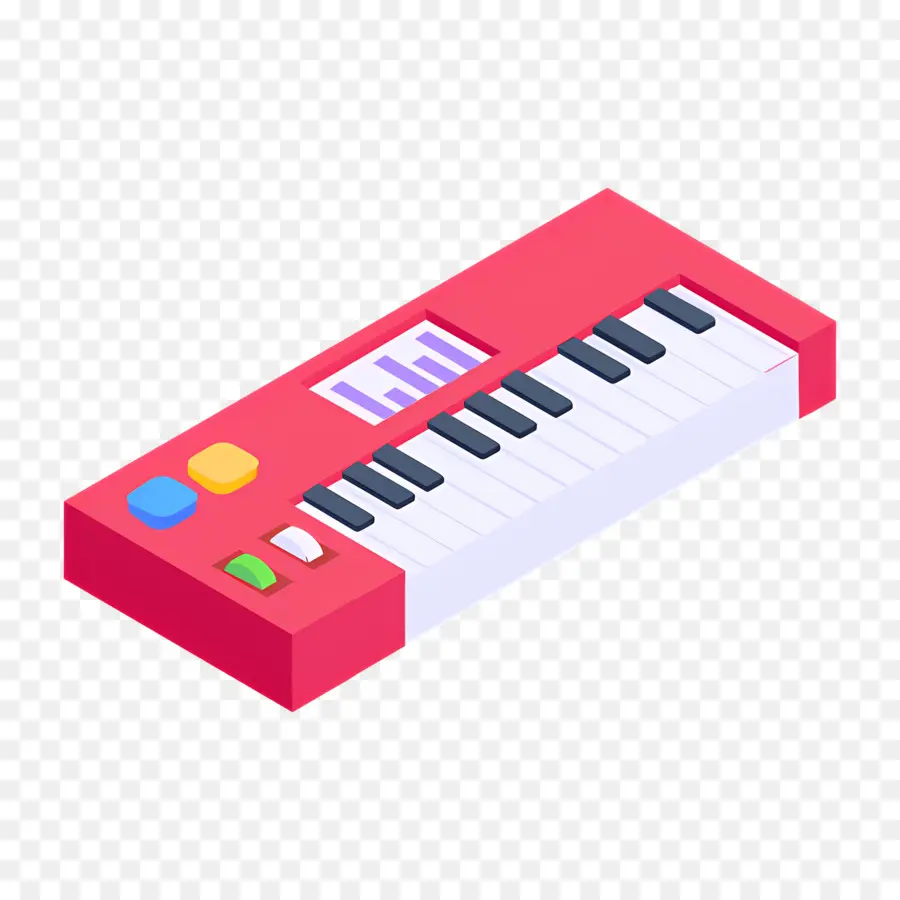 Clavier De Musique，Clavier Rouge PNG