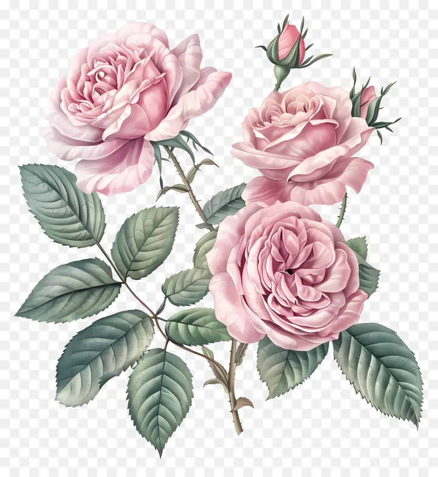 Fleur Rose，Roses Colorées PNG