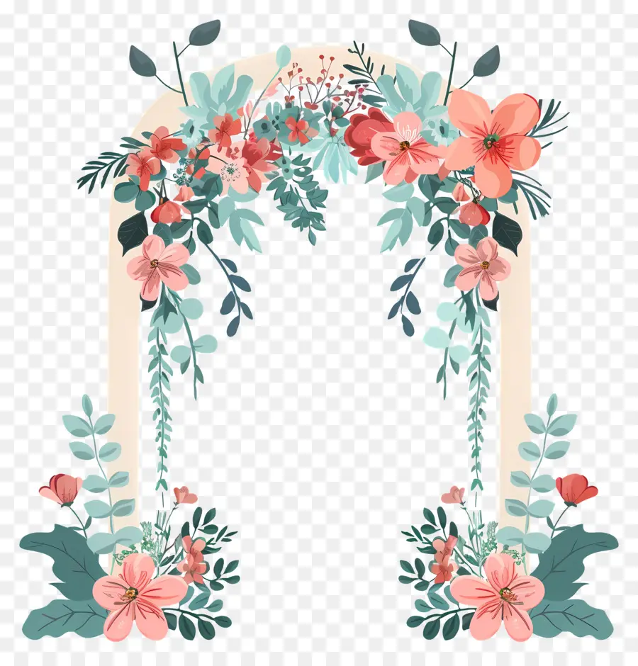 Arche De Mariage，Arche Florale Pastel PNG