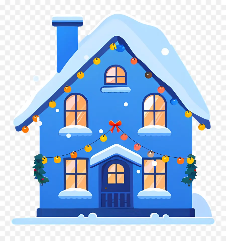 Maison De Noël，Maison Bleue PNG