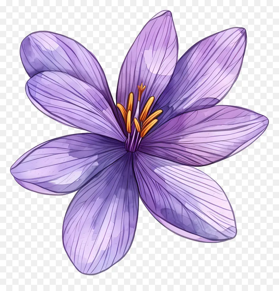 Fleur De Safran，Fleur Violette PNG