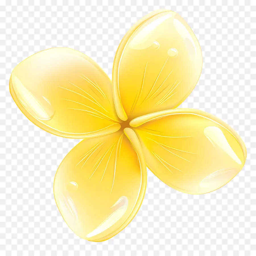 Fleur De Pluméria，Fleur Jaune PNG