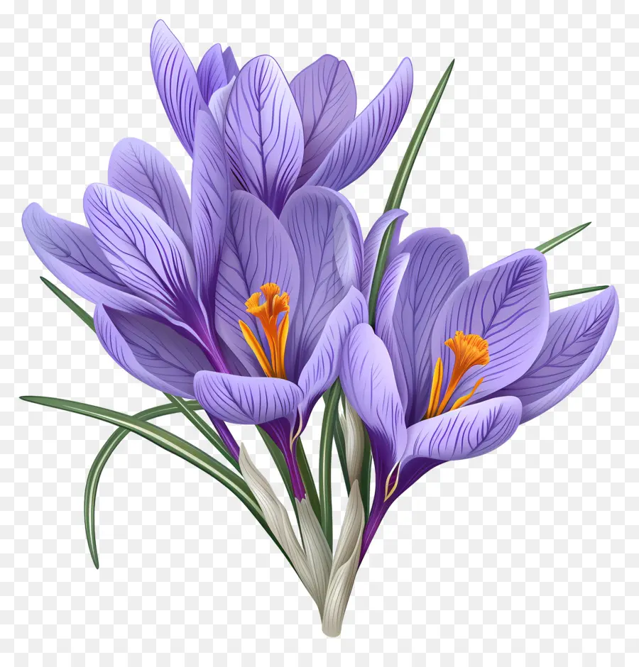 Fleurs De Safran，Fleur Violette PNG