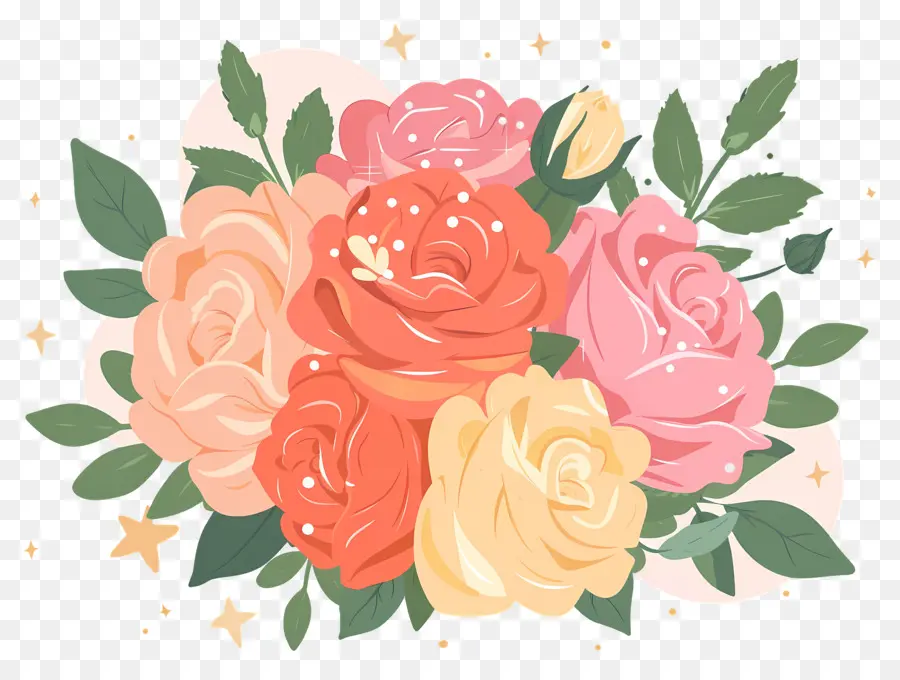 Fleur Rose，Bouquet De Roses PNG