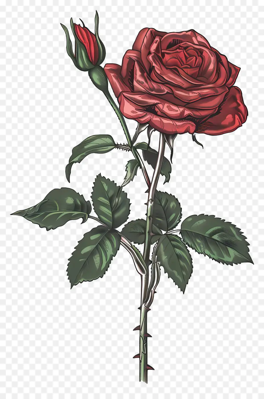 Fleur Rose，Rose Rouge PNG