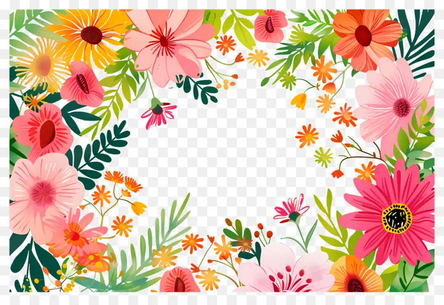 Cadre Floral，Cadre Floral Délicat PNG