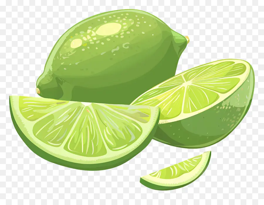 Citron Vert，Citron Vert Tranché PNG