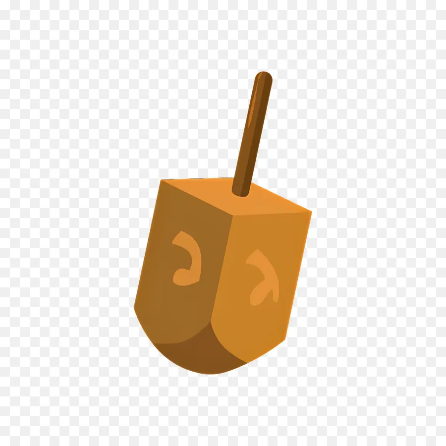 Hanoukka Dreidel，Dreidel Marron PNG