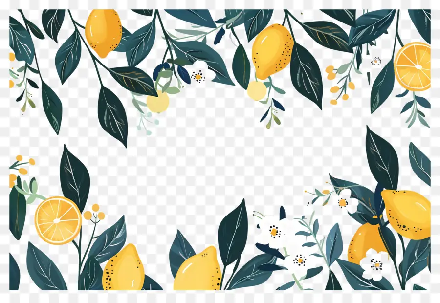 Citrons，Cadre Citron PNG