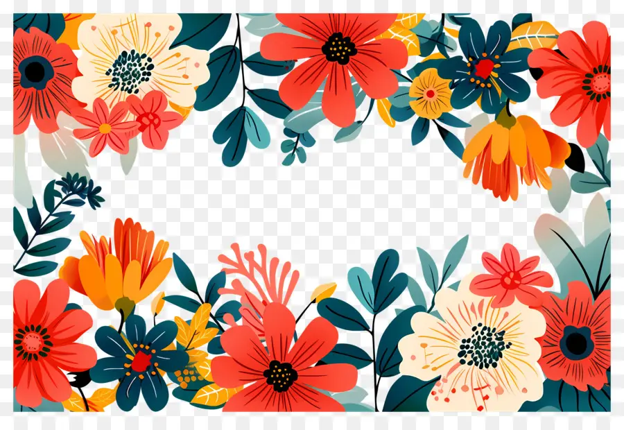 Cadre Floral，Fleurs PNG