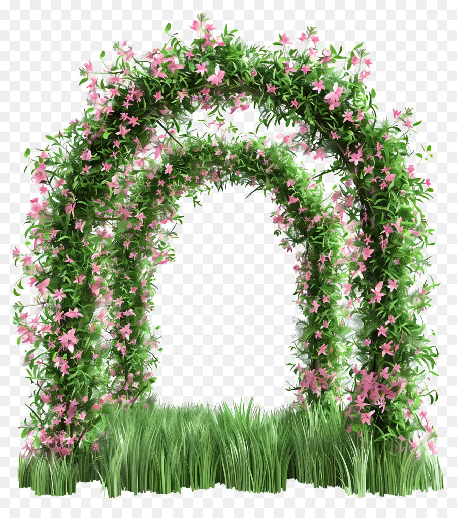 Arcade Florale，Arche Florale Verte PNG